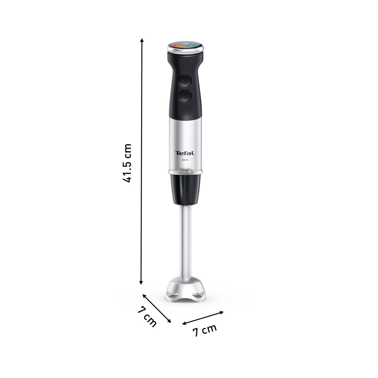 Tefal Quickchef+ HB67G830 blender 0,8 L Nedsænkning blender 1000 W Sort, Rustfrit stål