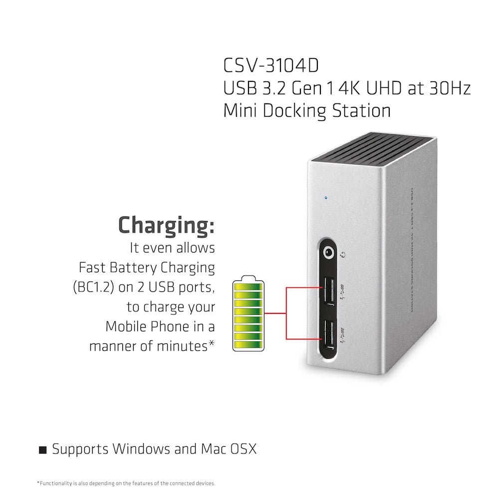 Club 3D CSV-3104D 8-in-1 USB gen 1 Dockingstation