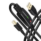 Axagon ADR-210B USB 2.0 A-M -> B-M active connecting/repeater cable 10m - Kabel - Digital/Daten USB-kabel USB A USB B 0,48 Gbit/sek. Sort