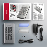 Axagon EEM2-20GD drev dockingstation USB 3.2 Gen 2 (3.1 Gen 2) Type-C Sort, Grå