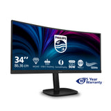 Philips 3000 series 34B2U3600C/00 computerskærm 86,4 cm (34") 3440 x 1440 pixel Wide Quad HD LCD Sort
