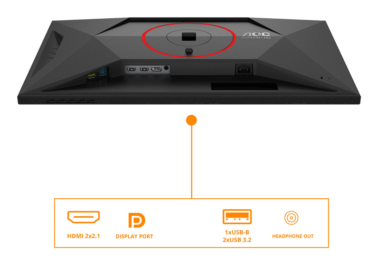 AOC G4 U27G4R computerskærm 68,6 cm (27") 3840 x 2160 pixel 4K Ultra HD LED Sort, Rød