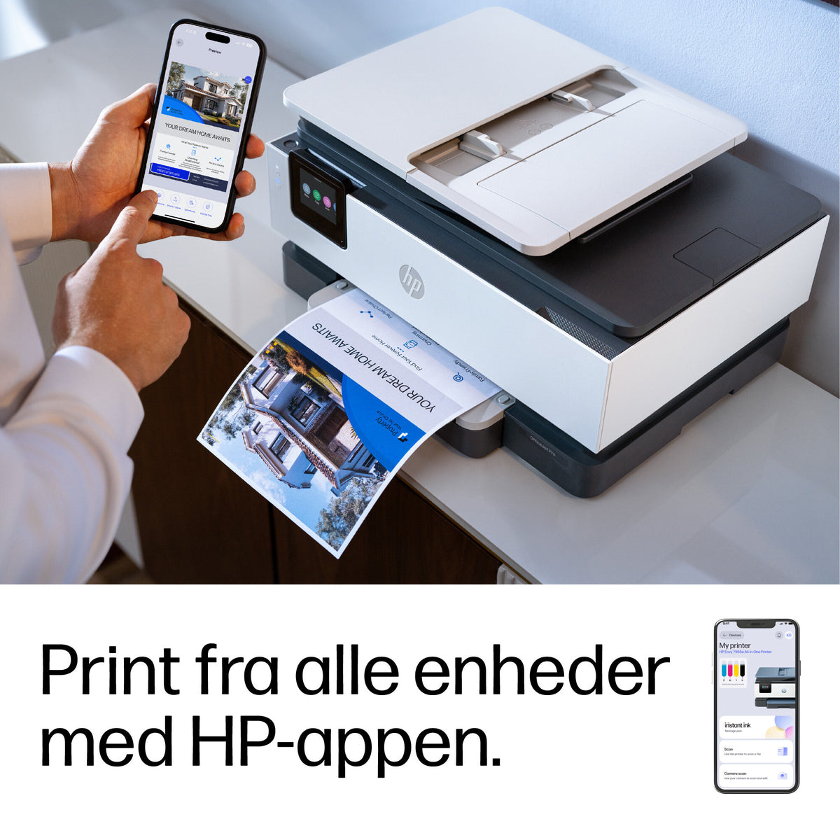 HP OfficeJet Pro 8124e Trådløst All-in-One Farve Printer, Instant Ink; 2-sidet printning