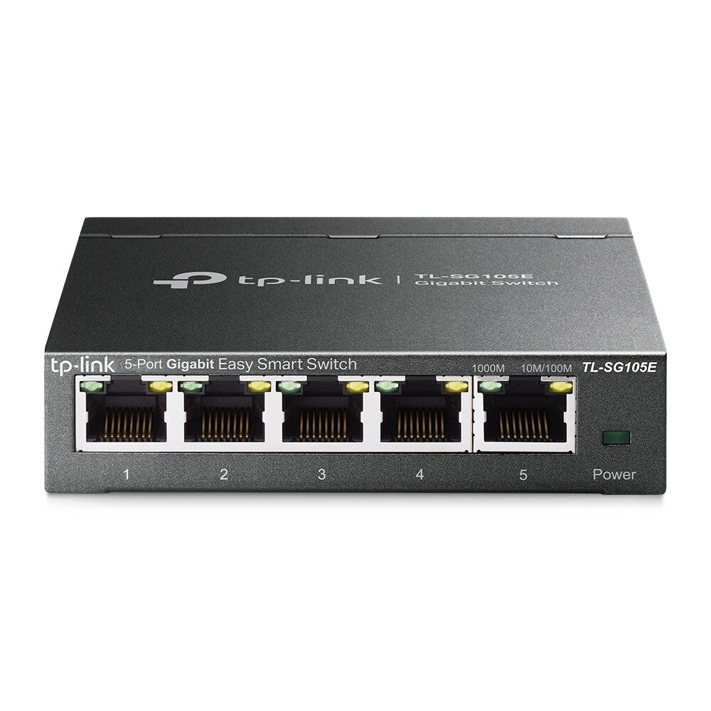 TP-Link TL-SG105E netværksswitch Administreret L2 Gigabit Ethernet (10/100/1000) Sort
