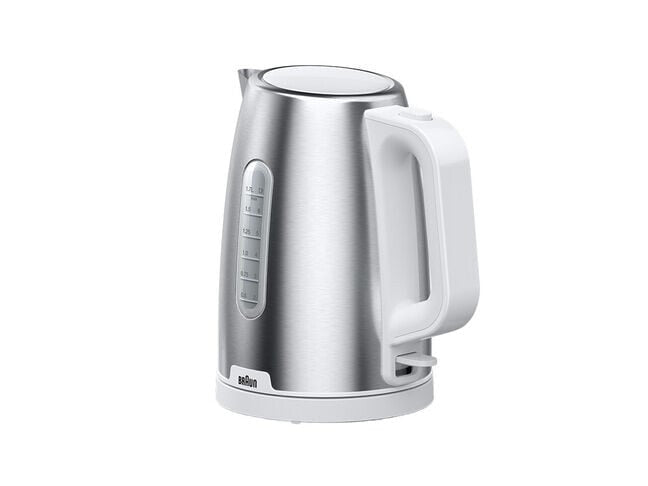 Braun WK 1500 elkedel 1,7 L 2200 W Rustfrit stål, Hvid