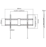 Gembird WM-90F-01 tv-beslag 2,29 m (90") Sort