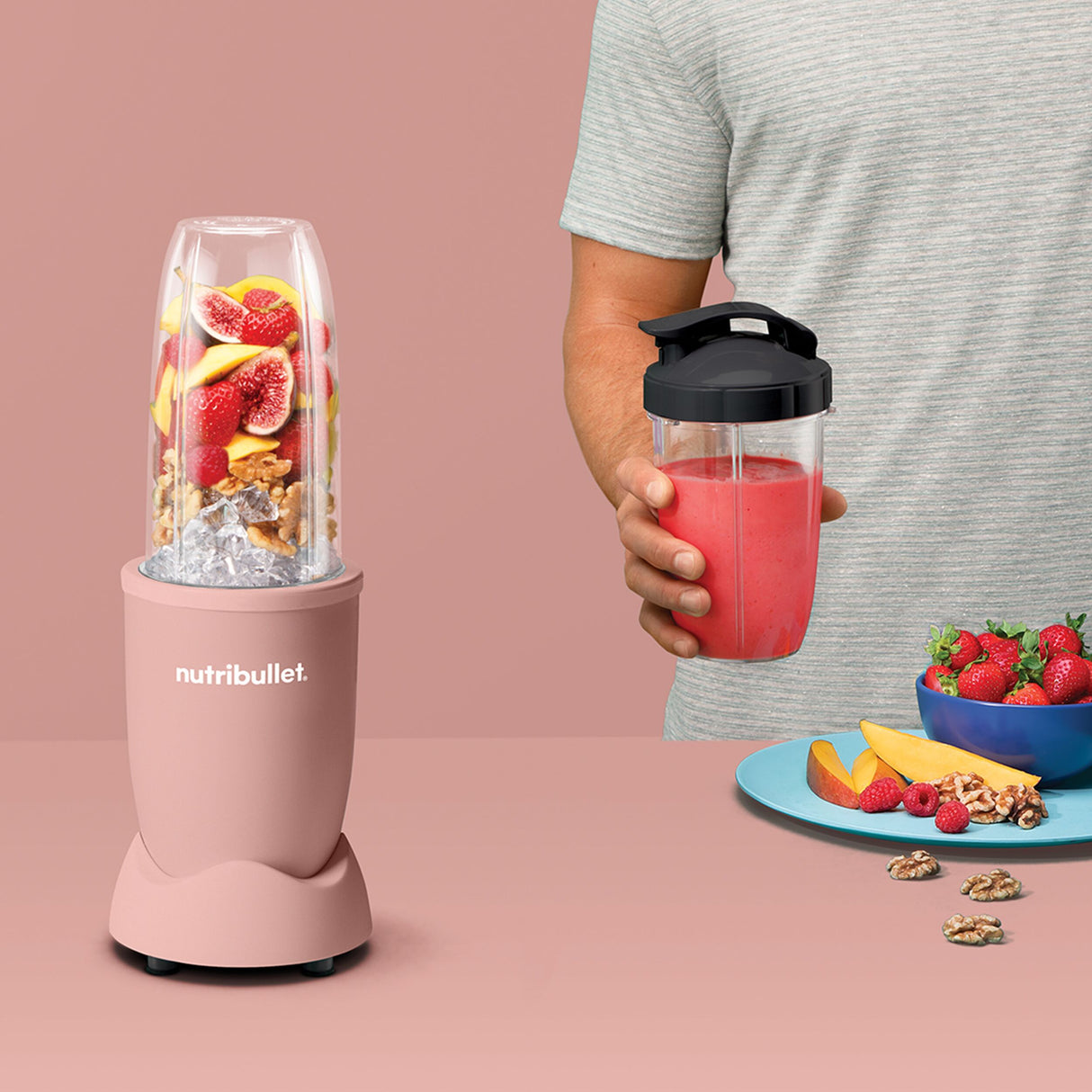 Nutribullet NB907MACL Blender Pro 900 lyserød