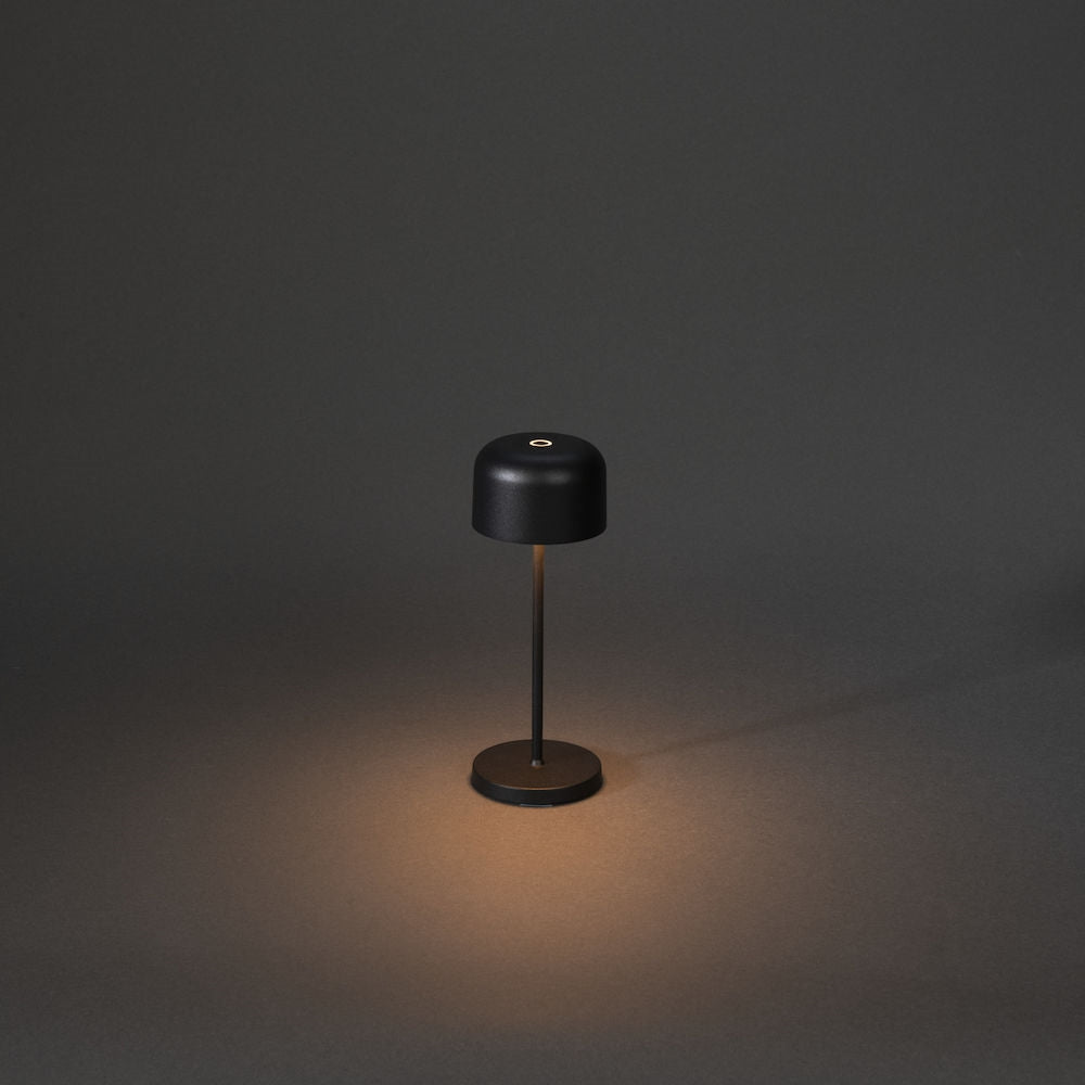 Konstsmide Lille mini sort bordlampe portable