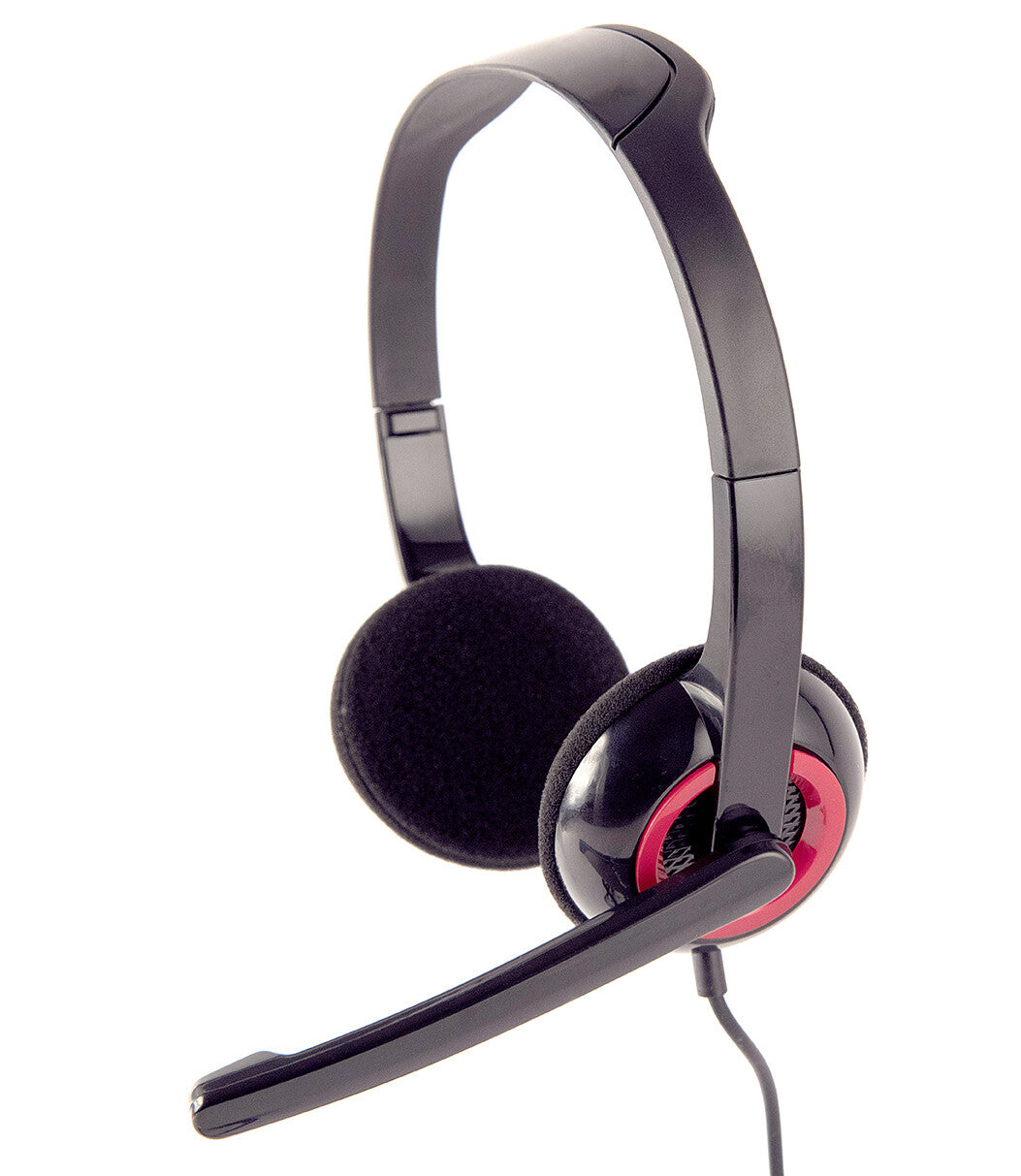 Gembird MHS-002 hovedtelefoner/headset Ledningsført Opkald/musik Sort, Rød