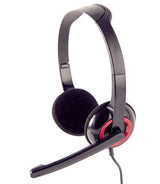 Gembird MHS-002 hovedtelefoner/headset Ledningsført Opkald/musik Sort, Rød