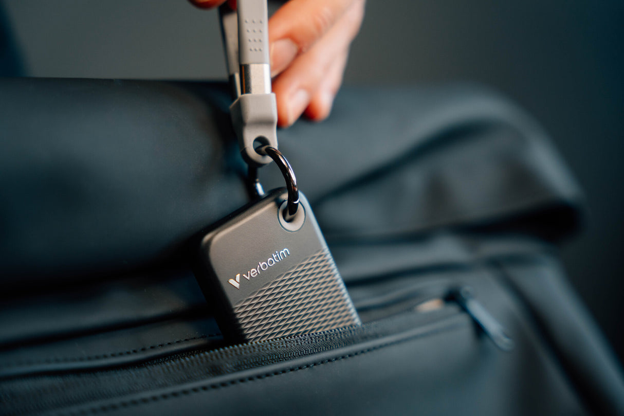 Verbatim Pocket SSD 1 TB USB Type-C 3.2 Gen 2 (3.1 Gen 2) Sort, Grå