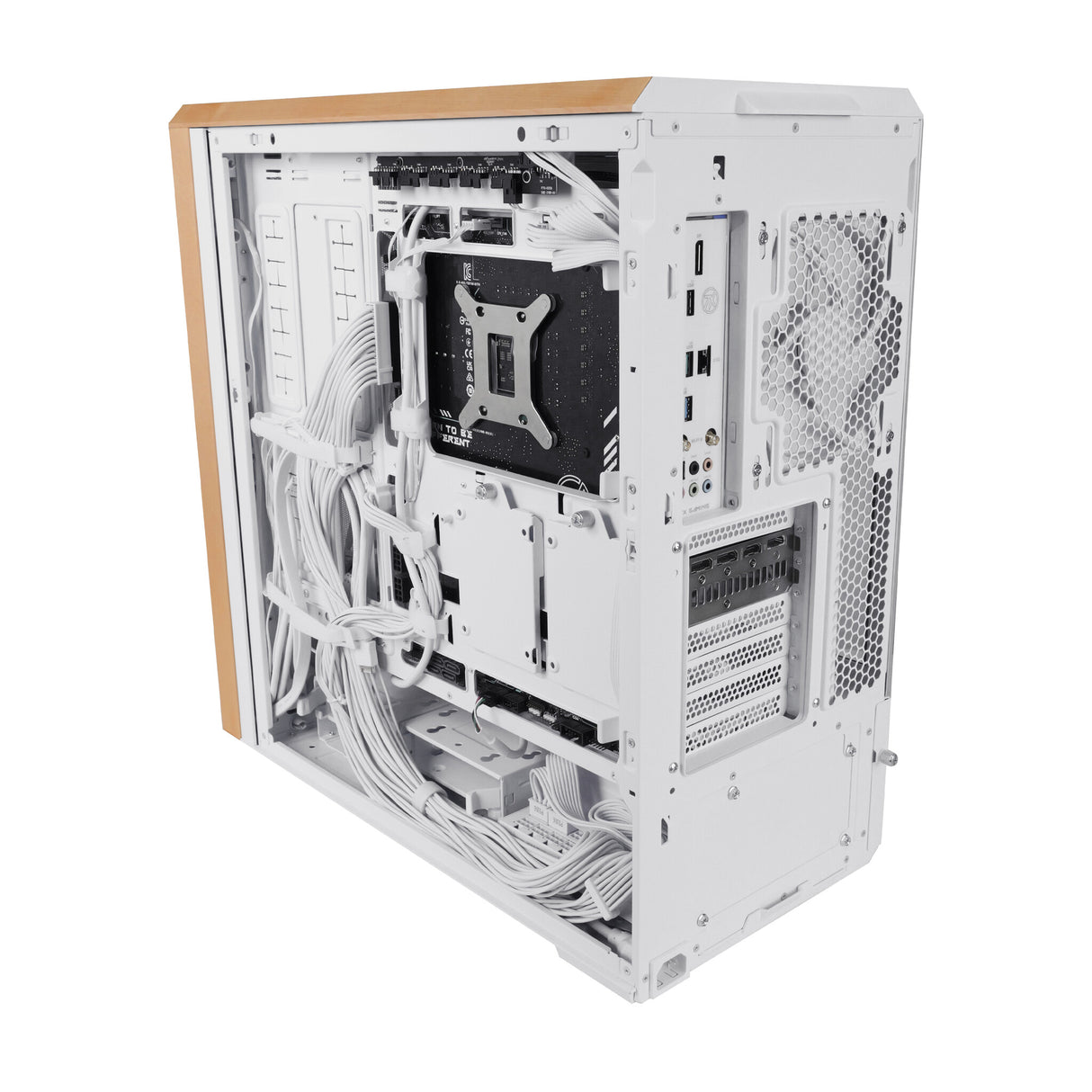Lian Li Lancool LAN217W computeretui Midi Tower Hvid, Træ