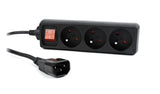 Gembird EG-PSU3F-01 overspændingsbeskytter Sort 3 AC stikkontakt(er) 230 V 0,6 m
