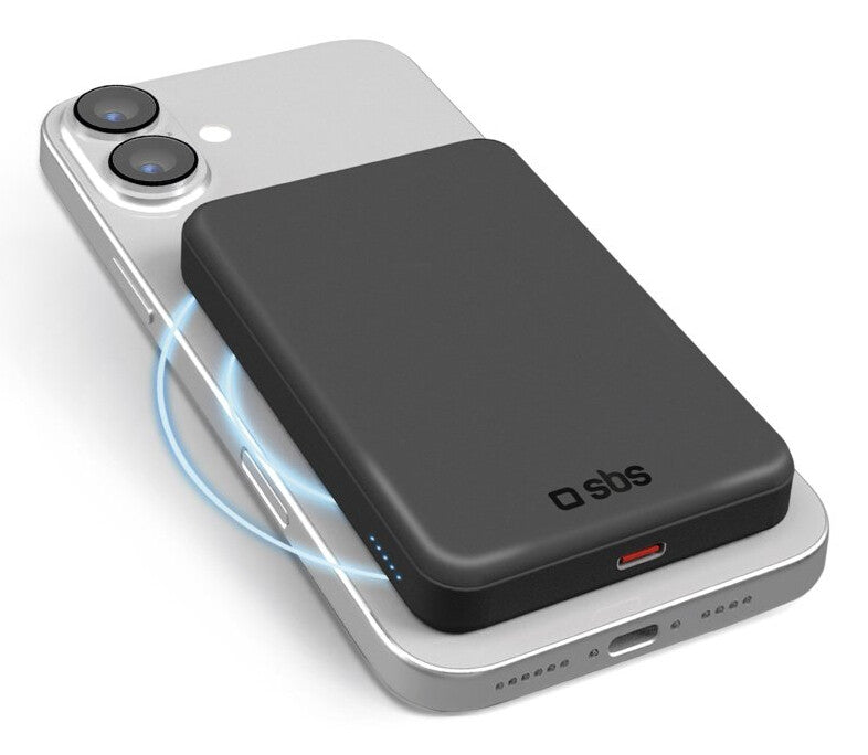 SBS TEBB5000QI2 powerbank 5000 mAh Trådløs opladning Sort