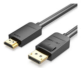 Vention HADBI videokabel adapter 3 m DisplayPort HDMI Sort