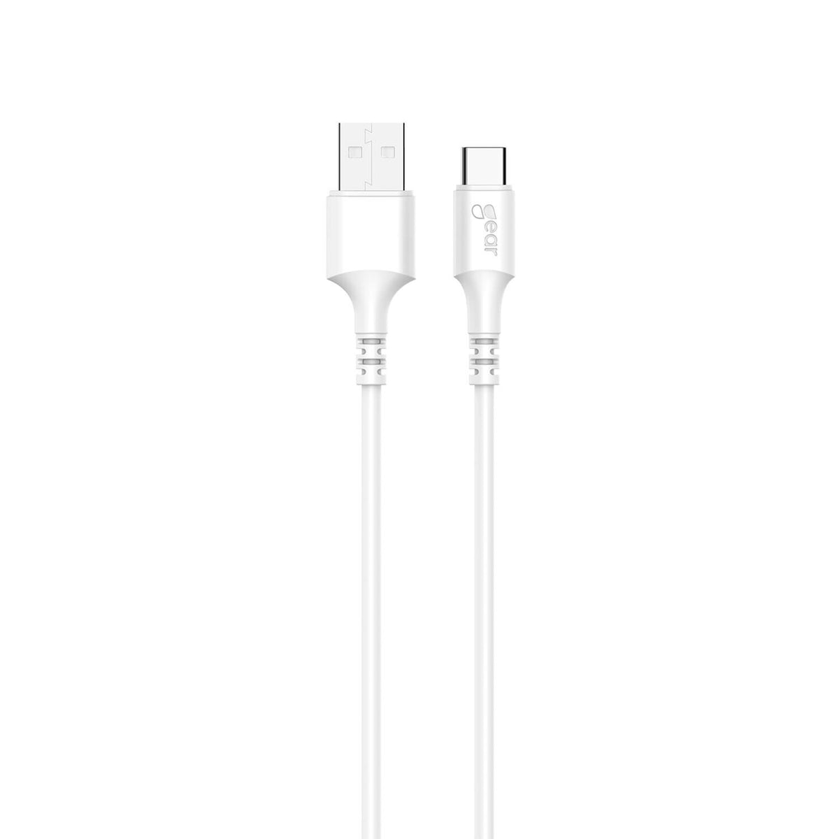 Gear Ladekabel USB-A-USB-C 2.0 1m gen2 Rundt Kabel Hvid