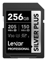 Atminties kortele Lexar SDXC 256GB Professional Sidabrinis Plus UHS-I U3 A2 4K V30