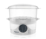Taurus Salutecook dampkoger 2 kurv(e) Fritstående 800 W Transparent, Hvid