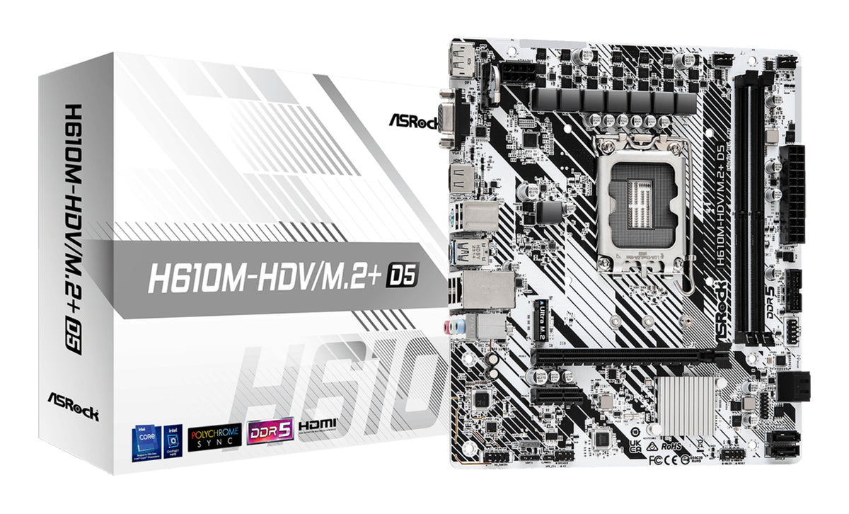 ASRock H610M-HDV/M.2+ D5 Micro-ATX LGA1700 Intel H610