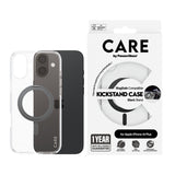 PanzerGlass CARE by ® Feature Case Transparent m. Sort Kickstand & MagSafe iPhone 16 Plus