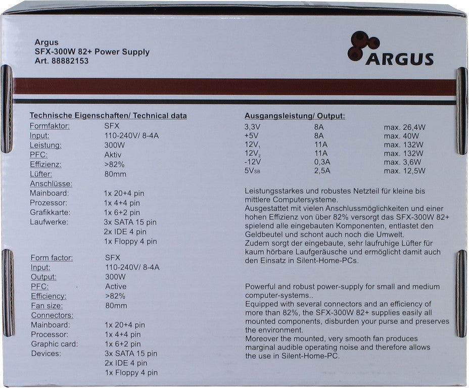 Argus SFX-300W 82+ 300Watt