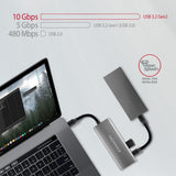 Axagon HMC-5G2 dockingstation Ledningsført USB 3.2 Gen 2 (3.1 Gen 2) Type-C Grå