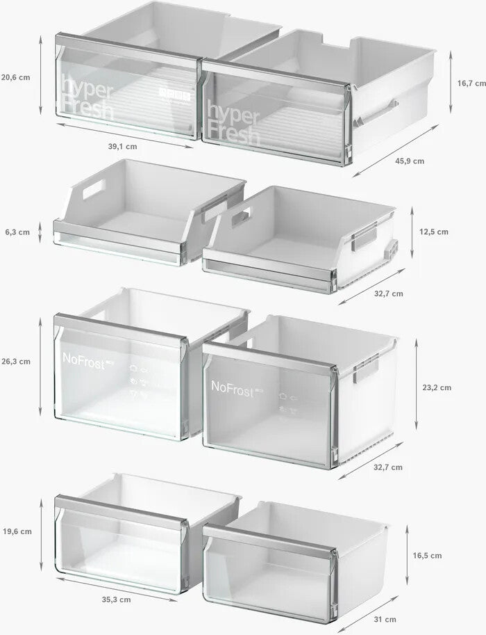 Siemens iQ500 KF96DAXEA side-by-side køle-fryseskab Fritstående 574 L Sort, Rustfrit stål