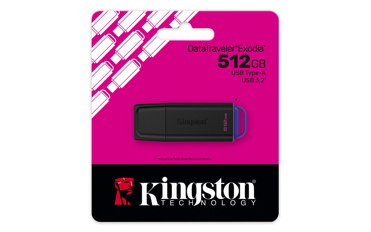 Kingston Technology DataTraveler Exodia USB-nøgle 512 GB USB Type-A 3.2 Gen 1 (3.1 Gen 1) Sort, Violet
