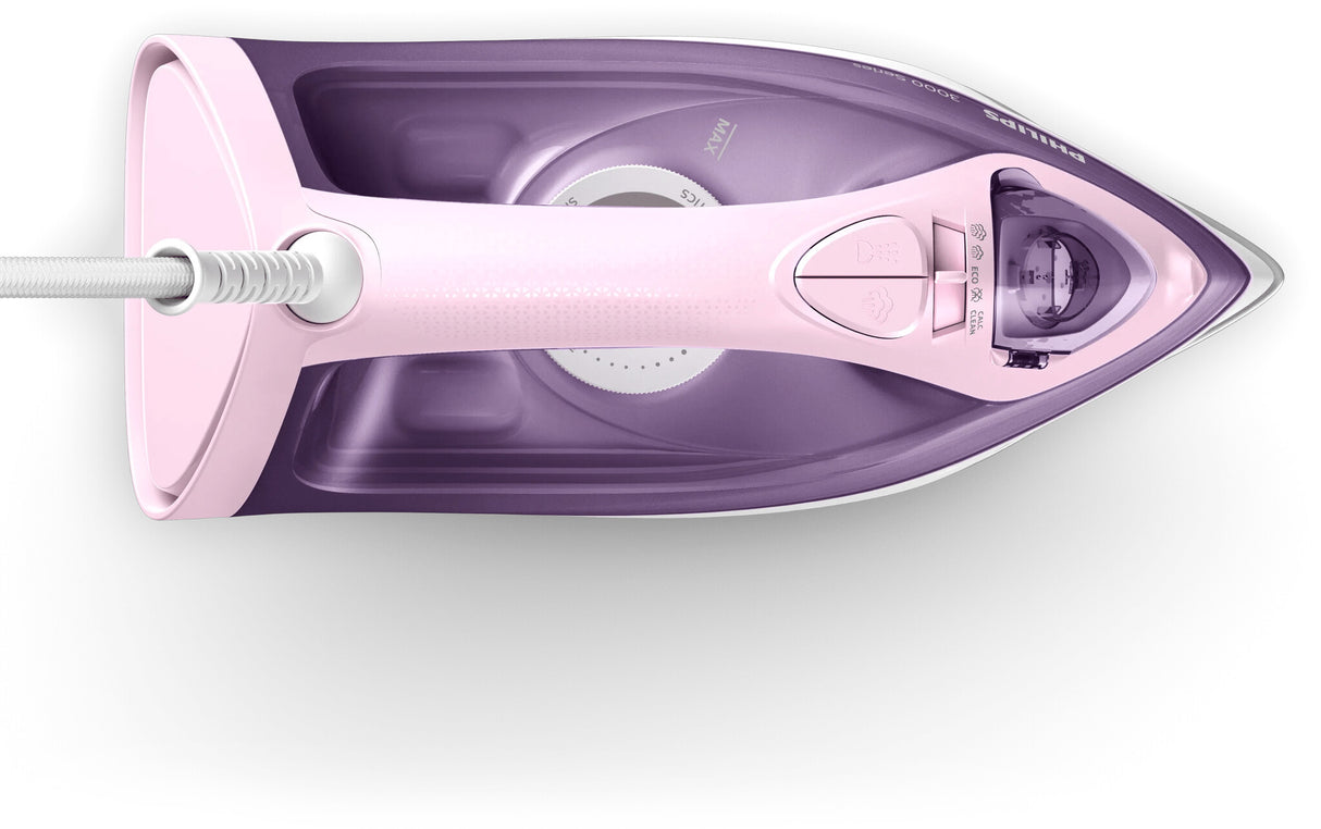 Philips 3000 series DST3020/30 strygejern Dampstrygejern Keramisk strygesål 2200 W Lyserød, Lilla