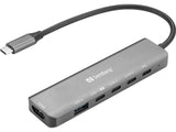 SANDBERG USB-C 6-in-1 MediaDock
