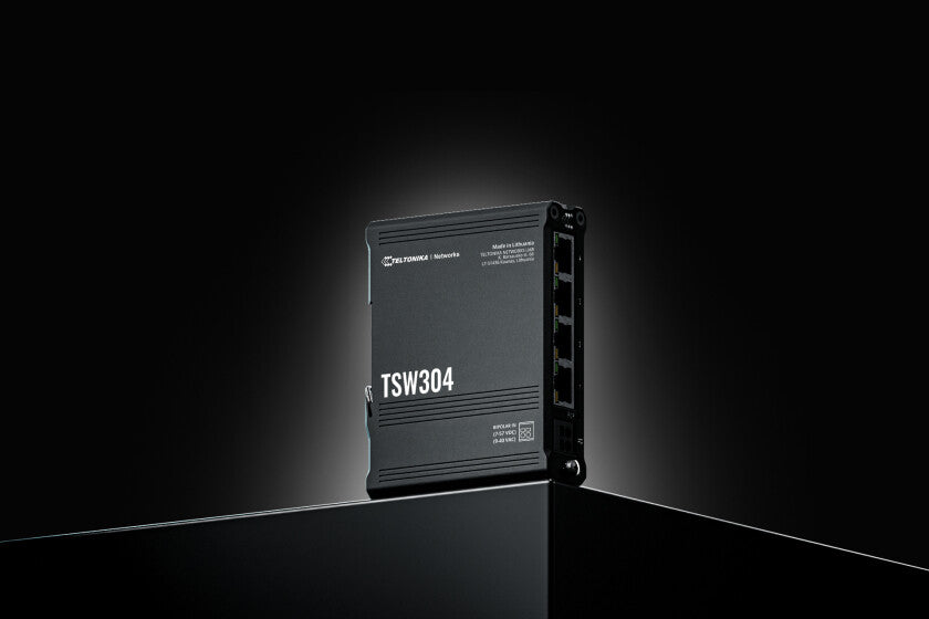 Teltonika TSW304 netværksswitch Gigabit Ethernet (10/100/1000) Strøm over Ethernet (PoE) Sort