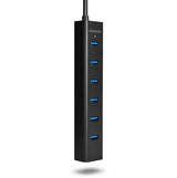 Axagon HUE-SA7BP interface hub USB 3.2 Gen 1 (3.1 Gen 1) Type-A 5000 Mbit/s Sort