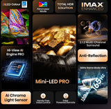 Hisense 55U7Q PRO 139,7 cm (55") 4K Ultra HD Smart TV Wi-Fi Sort 500 cd/m²