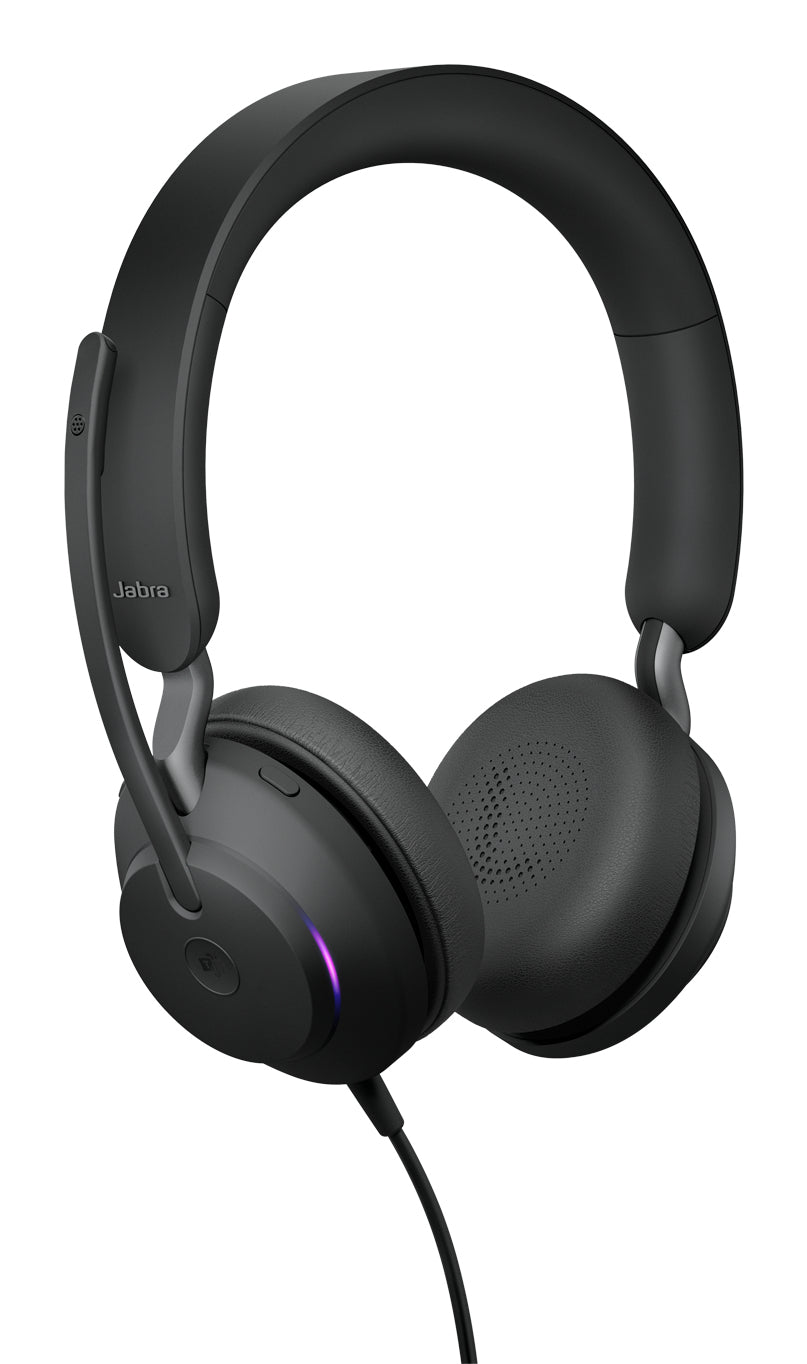 Jabra Evolve2 40 SE MS Stereo Kablet Høretelefoner Sort