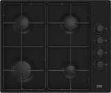 Beko HIBG64120SB 60cm Gas Hob with Side Knob Controls
