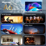 Hisense 43A6S 109,2 cm (43") 4K Ultra HD Smart TV Wi-Fi Sort