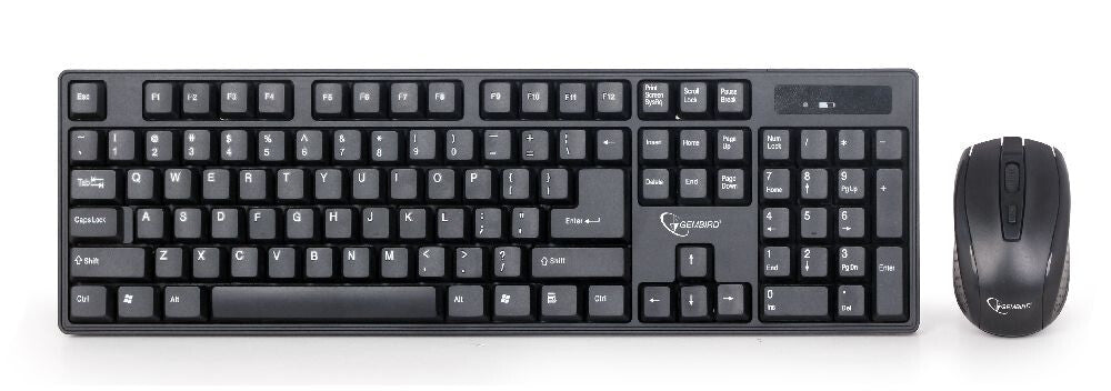 Gembird KBS-W-01 tastatur Mus inkluderet Universel RF trådløst QWERTY Engelsk Sort