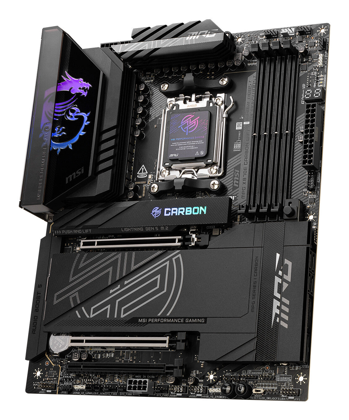 MSI MPG X870E CARBON WIFI bundkort AMD X870E Sokkel AM5 ATX