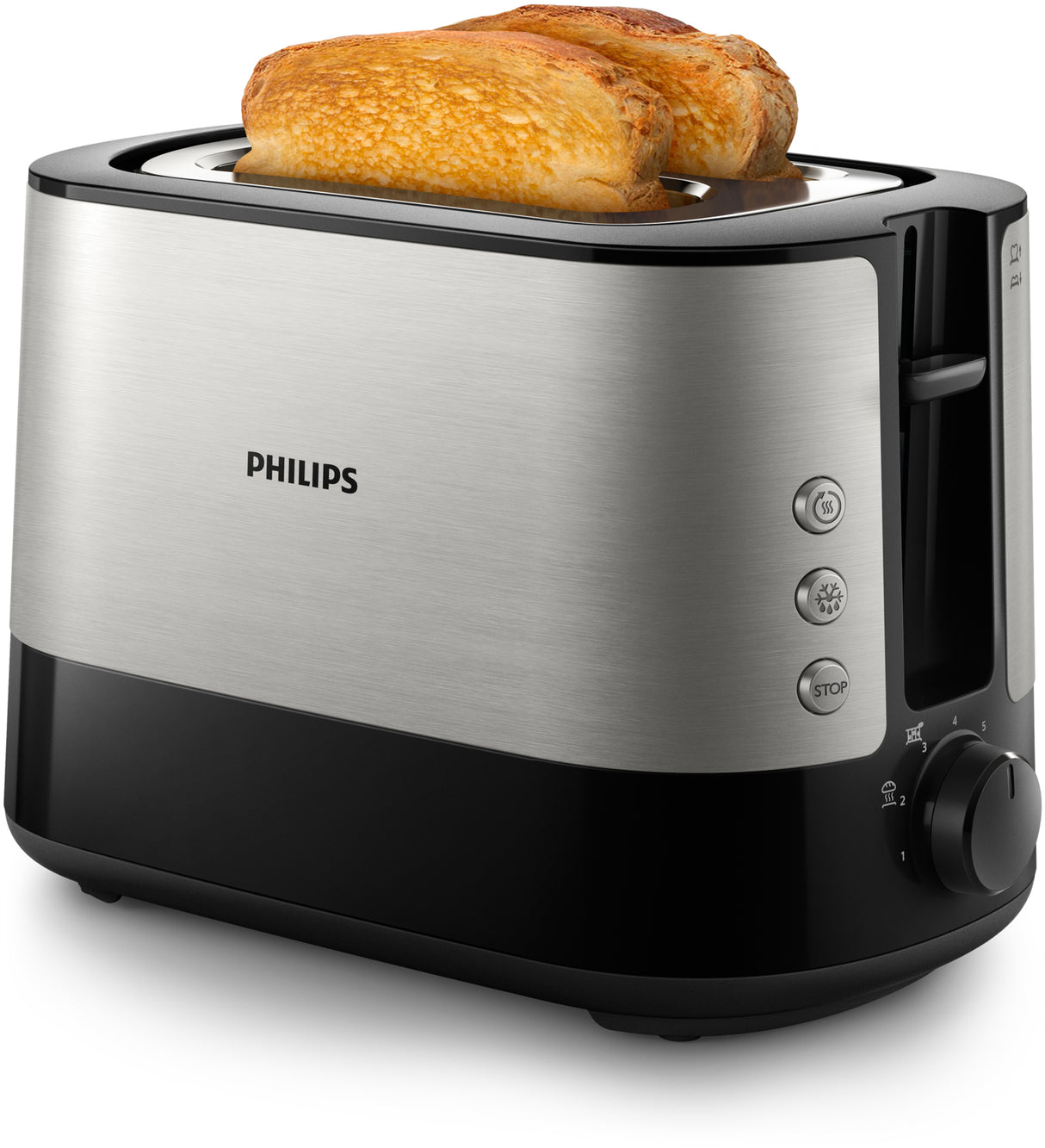 Philips Viva Collection HD2635/90 brødrister 7 2 skive(r) Sort, Titanium