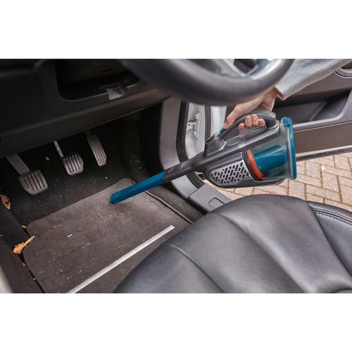 Black & Decker BHHV520BF-QW handheld vacuum Blue, Silver, Titanium Bagless