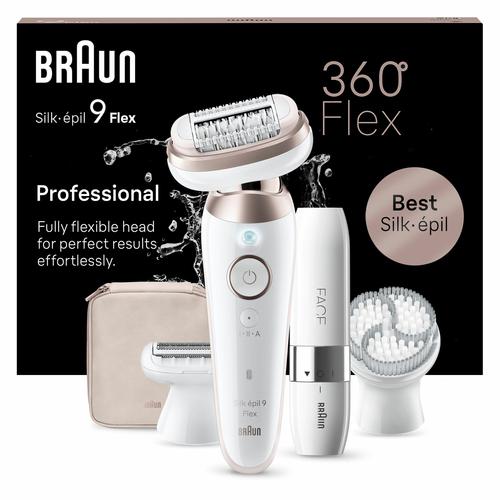Braun Silk-epil 9 Flex 9-360 3D 40 tweezers Rose, White