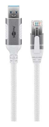 Goobay USB 3.0 til RJ45 netværksadapter 1 m CAT6 1 Gbit/s Hvid