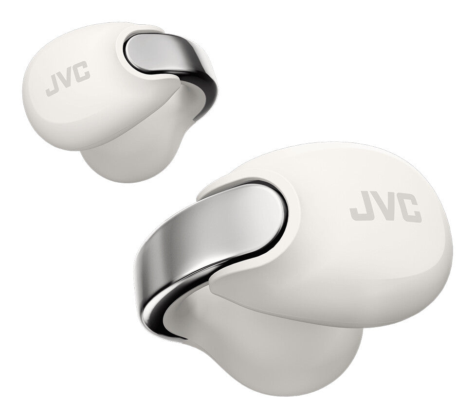 JVC HA-NP1T Headset True Wireless Stereo (TWS) Øre-clip-on Opkald/musik USB Type-C Bluetooth Sølv, Hvid