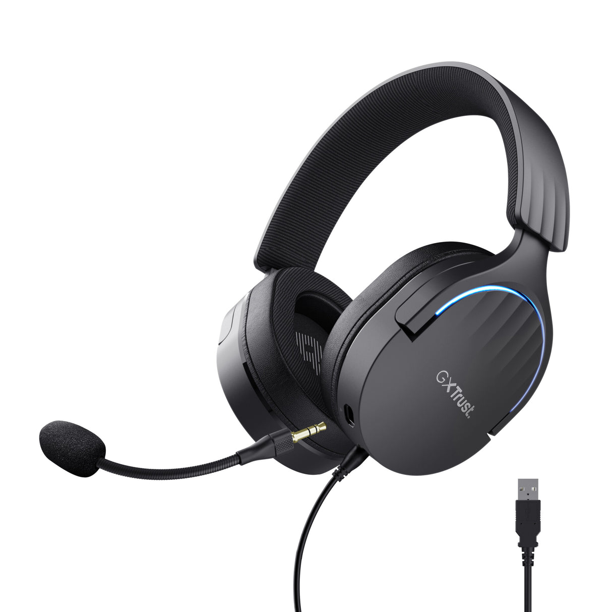 Trust GXT 490 FAYZO Headset Ledningsført Spil USB Type-A Sort