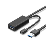 Ugreen 20826 USB-kabel USB 3.2 Gen 1 (3.1 Gen 1) 5 m USB A USB A/Micro-USB B Sort