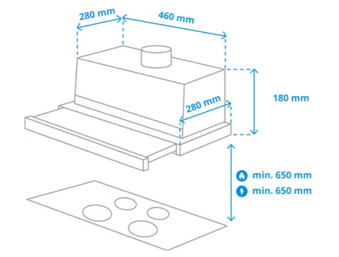 Samsung NK24M1030IS Semi indbygget (træk ud) Rustfrit stål 392 m³/t