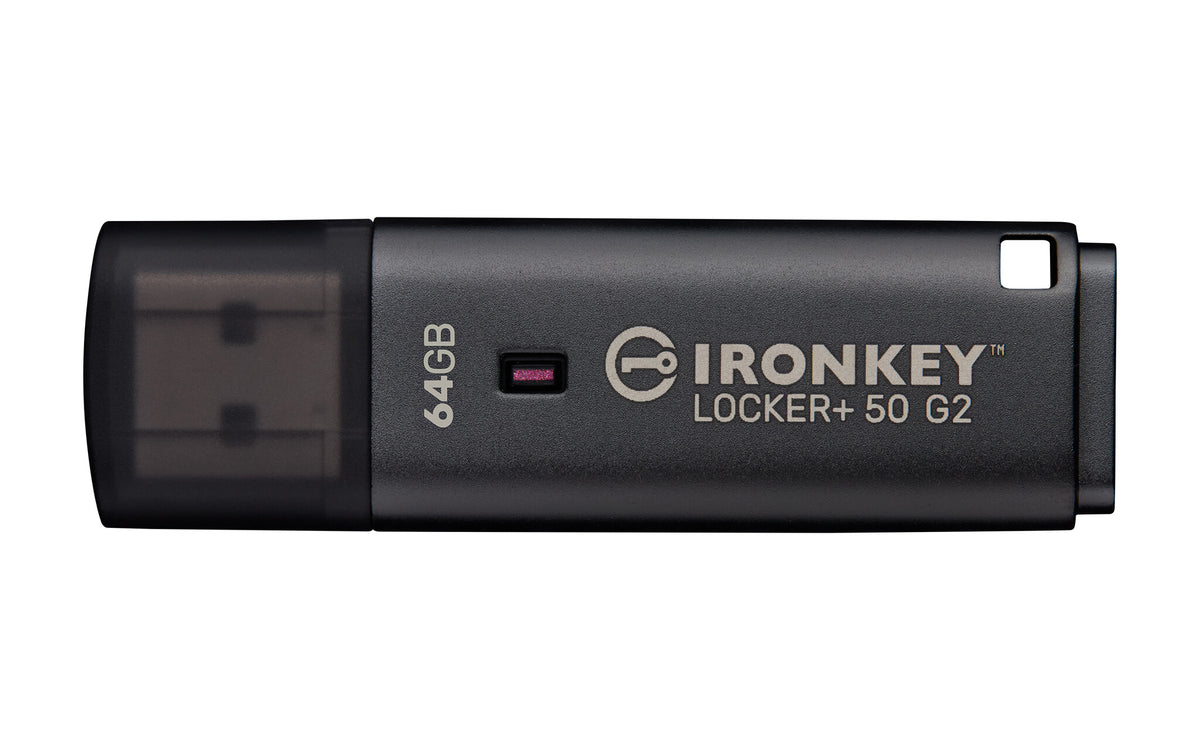 Kingston Technology IronKey 64GB Locker Plus 50 G2, FIPS 197, AES-256