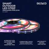 Deltaco Udendørs smart LED-stribe, RGB, 10 m (2 x 5 m)