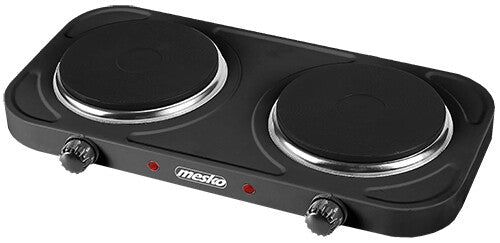 Mesko Home MS 6509 kogeplade Sort Bordplade Forseglet plade 2 zone(s)