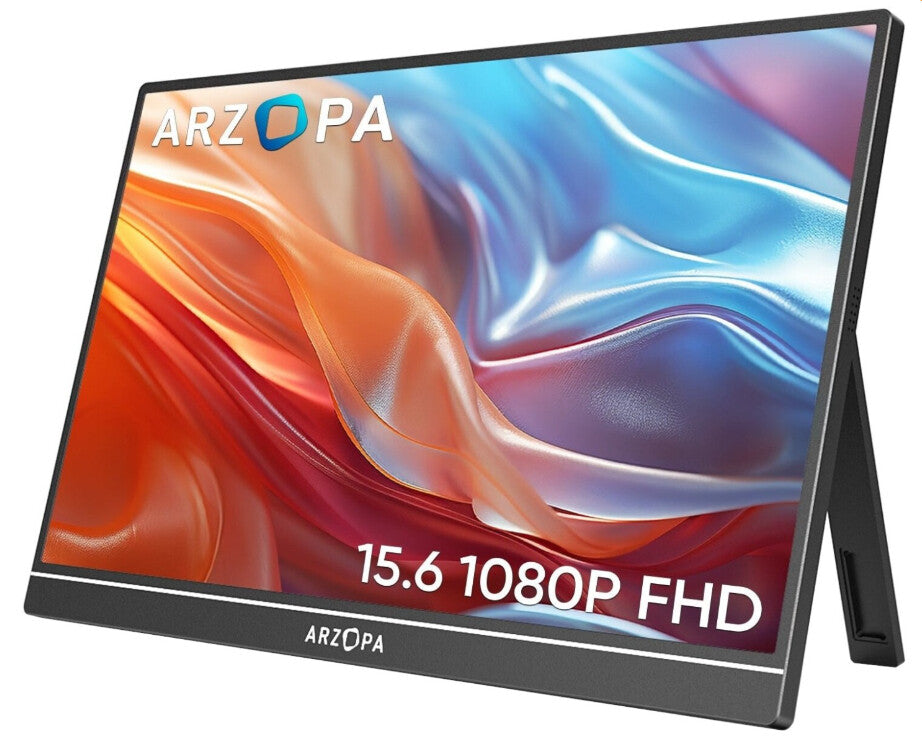 Arzopa A1 computerskærm 39,6 cm (15.6") 1920 x 1080 pixel Fuld HD LCD Grå